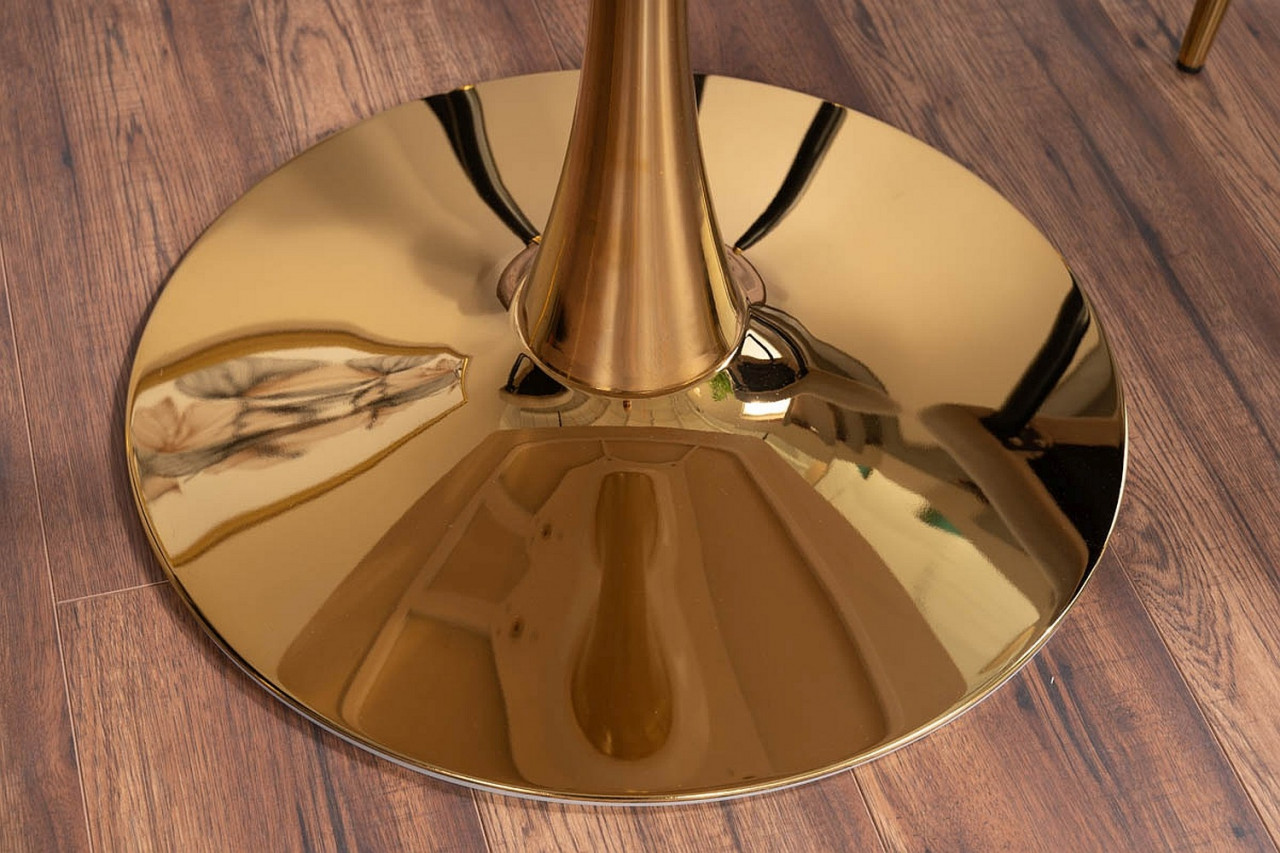 Poze Masa rotunda Espero alb/gold– ø90 / h75 cm
