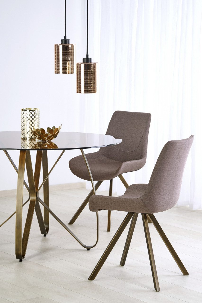 Poze Masa sticla + metal Lungo - d 120 x h 76 cm