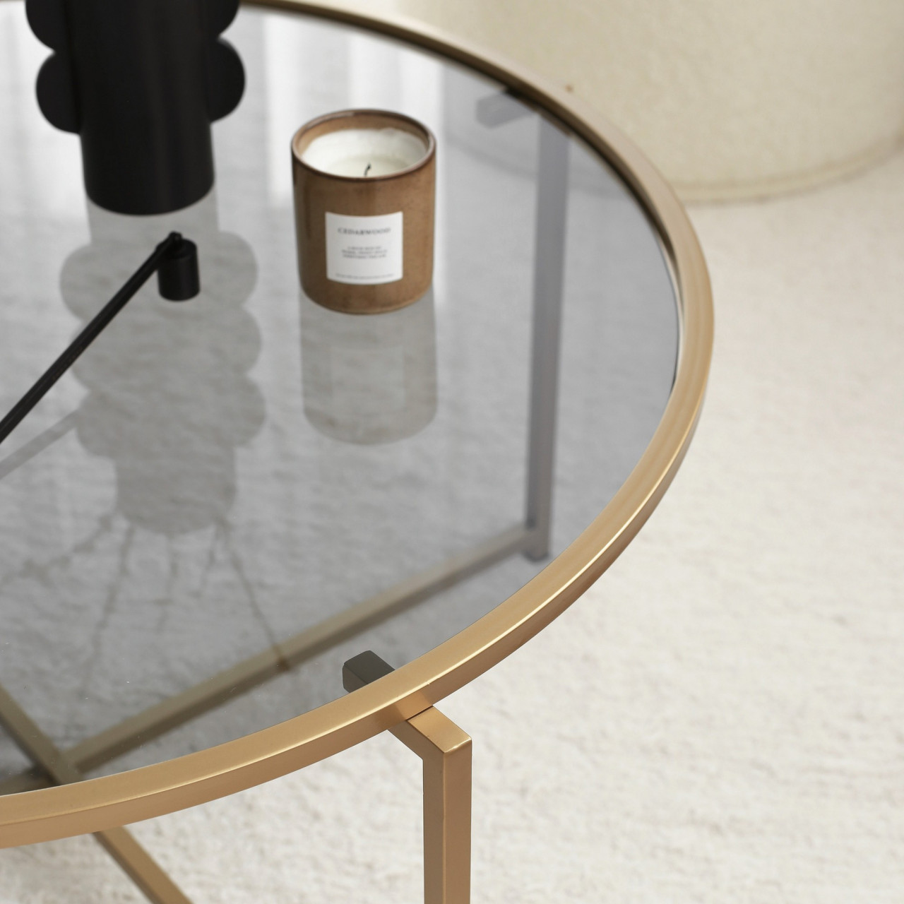 Poze Masuta de cafea Gold Sun S404F fumuriu/auriu
