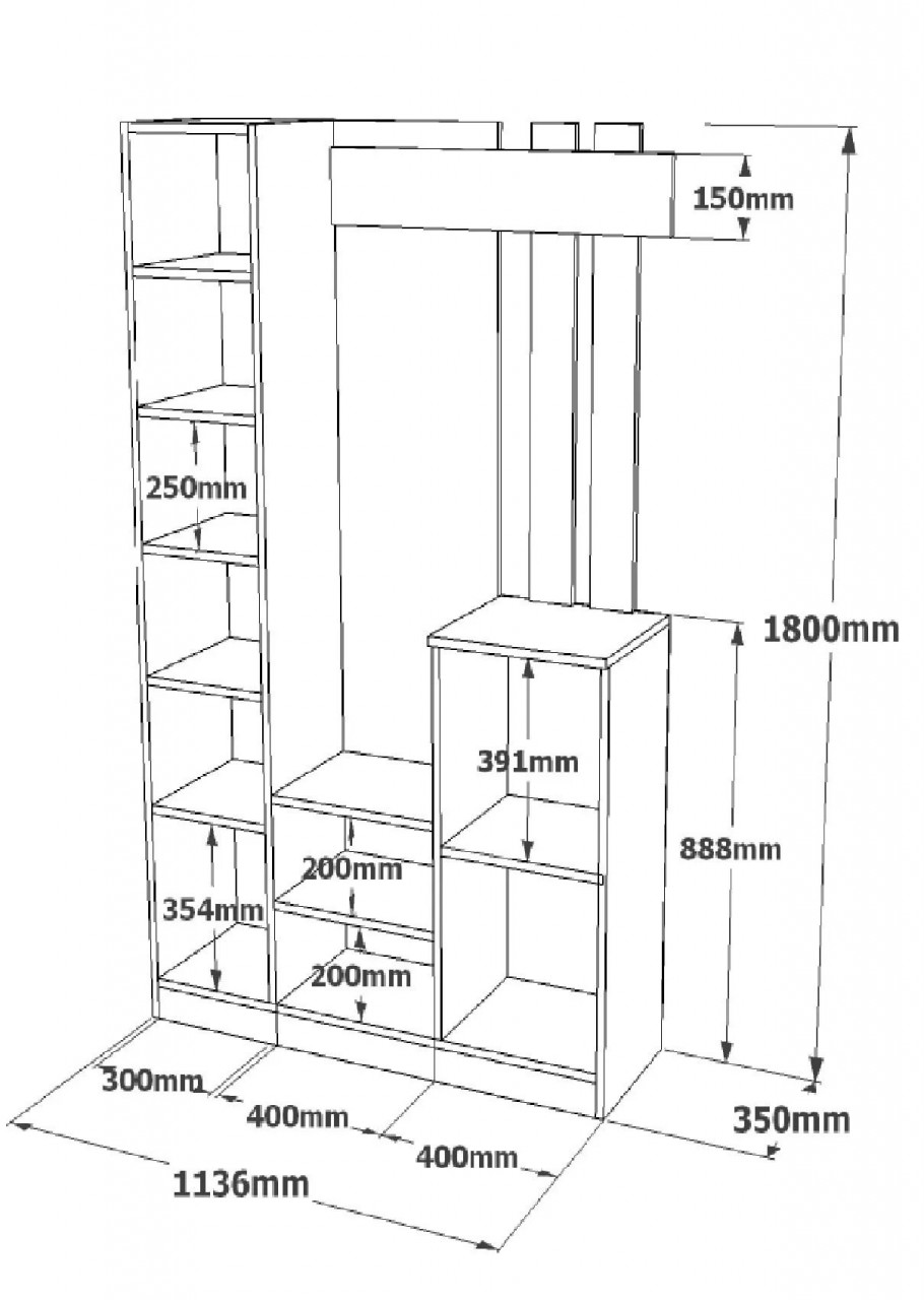 Poze Mobilier de hol DD7-W alb