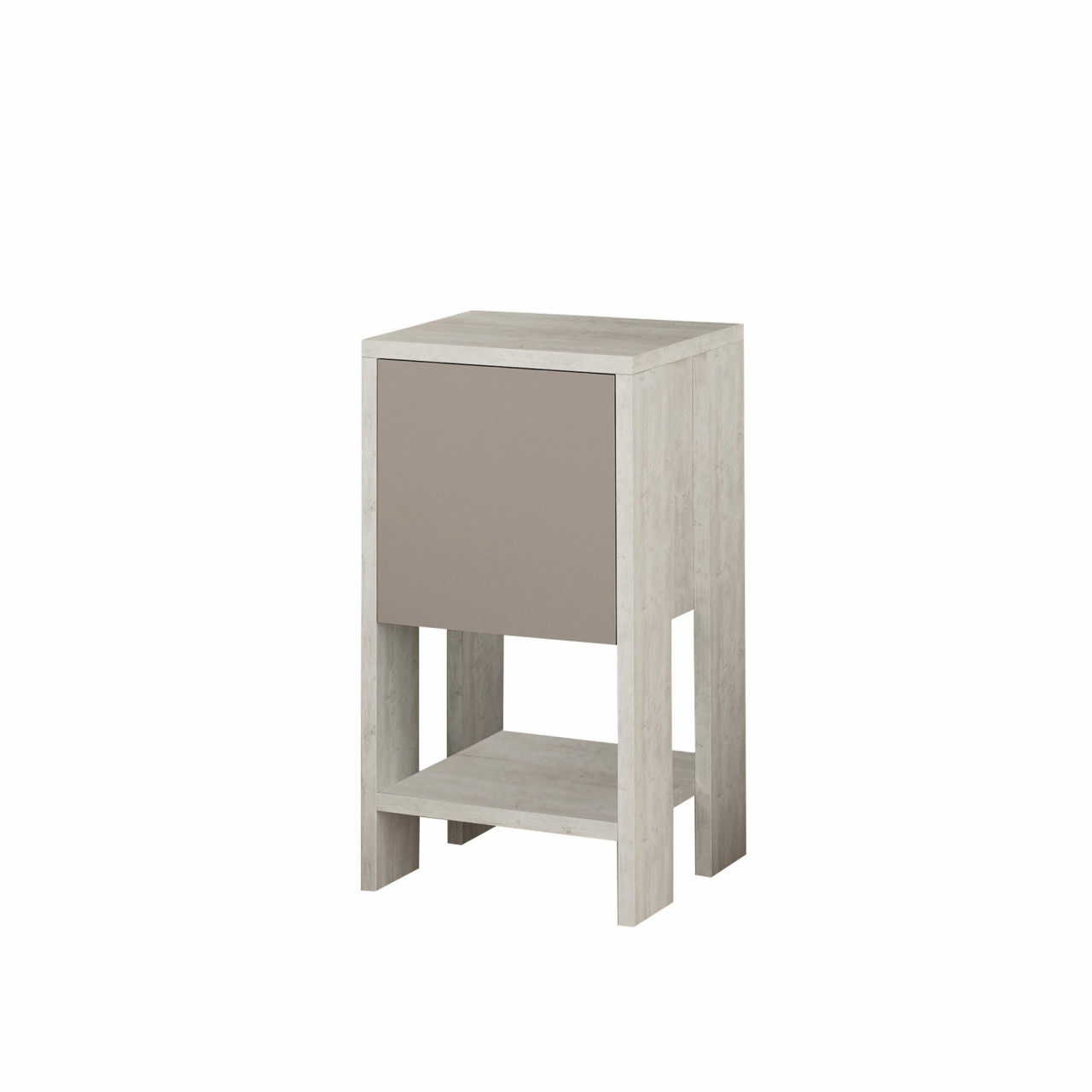 Poze Noptiera Ema white / light mocha