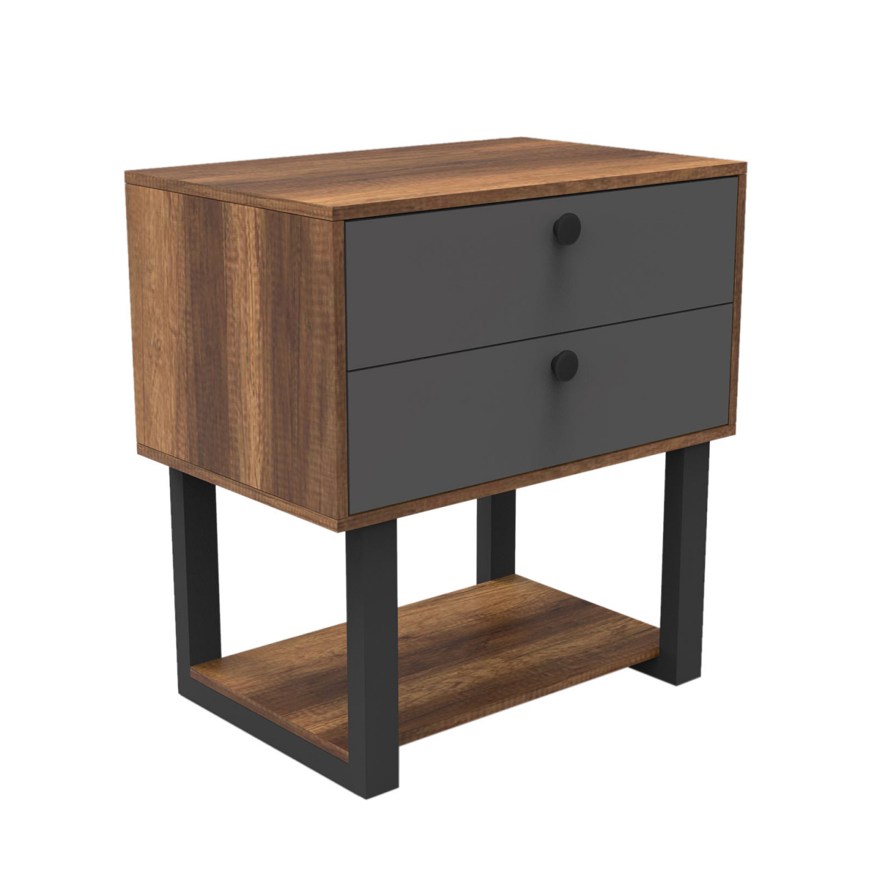 Poze Noptiera MN03 - BA nuc/antracit