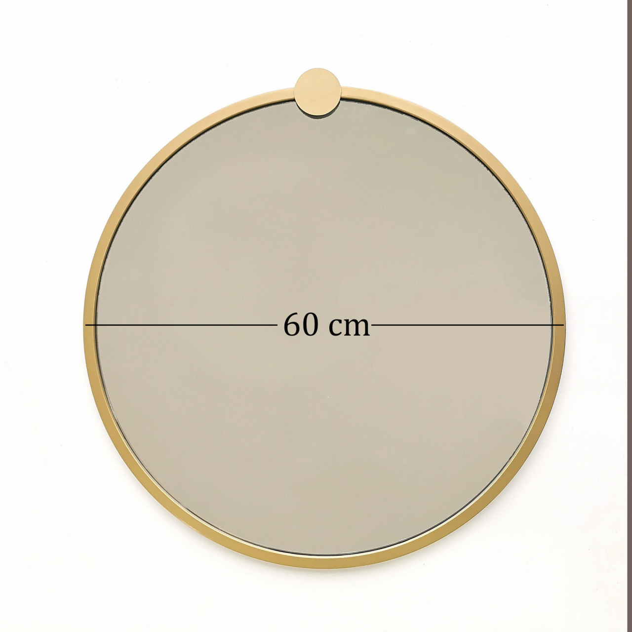 Poze Oglinda Gold Metal Çerçeve Yuvarlak Ayna A708