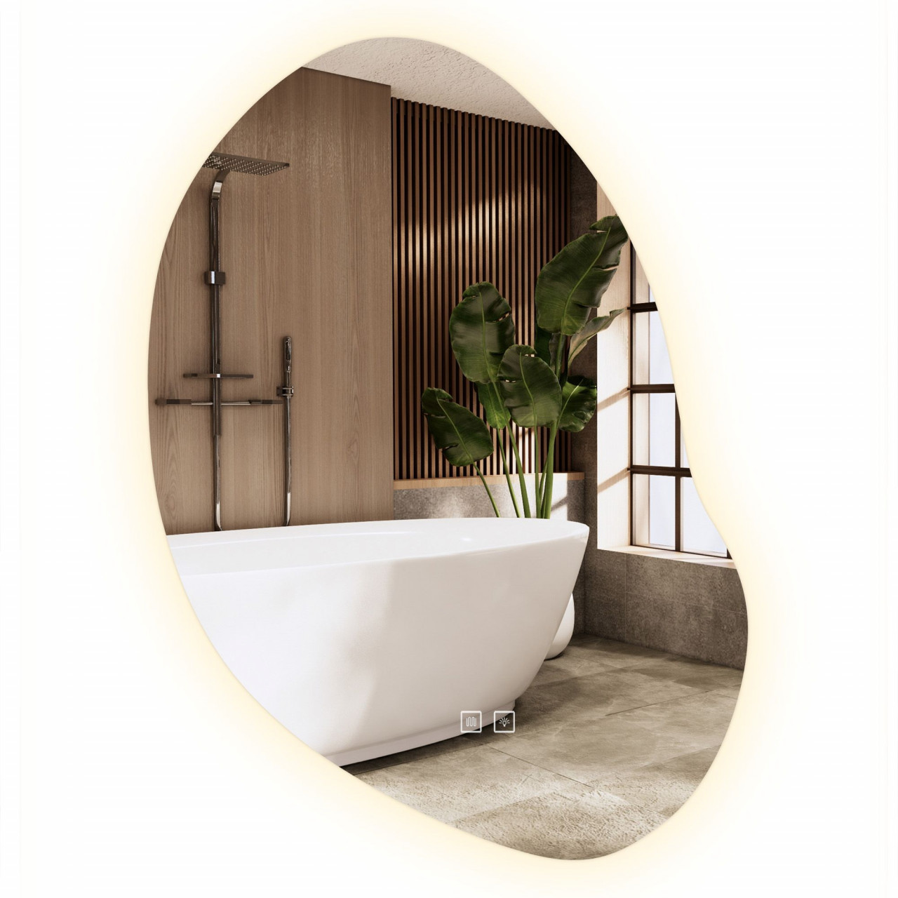 Poze Oglinda LED 80x60cm CLOUD C