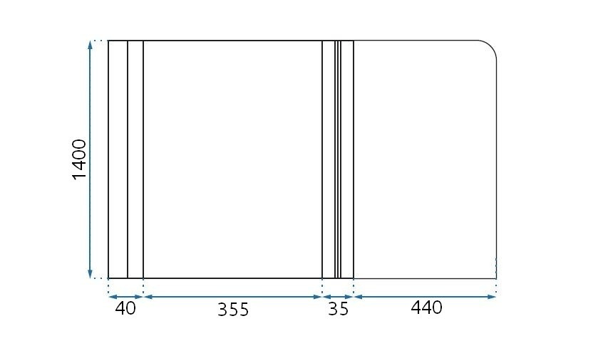 Poze Paravan de cada Agat sticla securizata - 100x140 cm