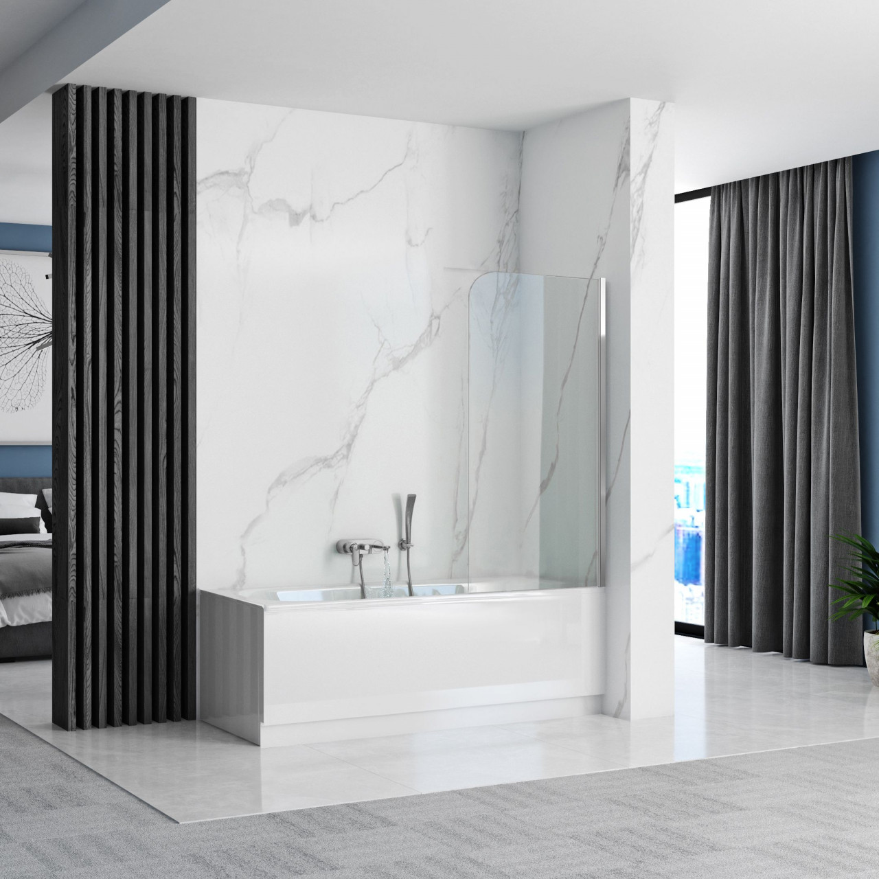 Poze Paravan de cada Topaz sticla securizata - 70x140 cm