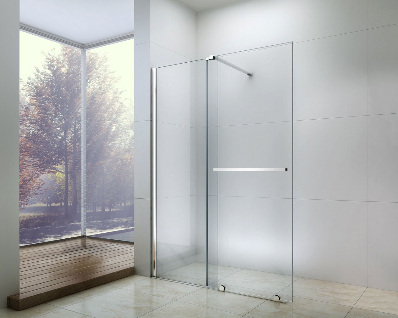 Poze Paravan dus walk-in Cortis - 100x195 cm