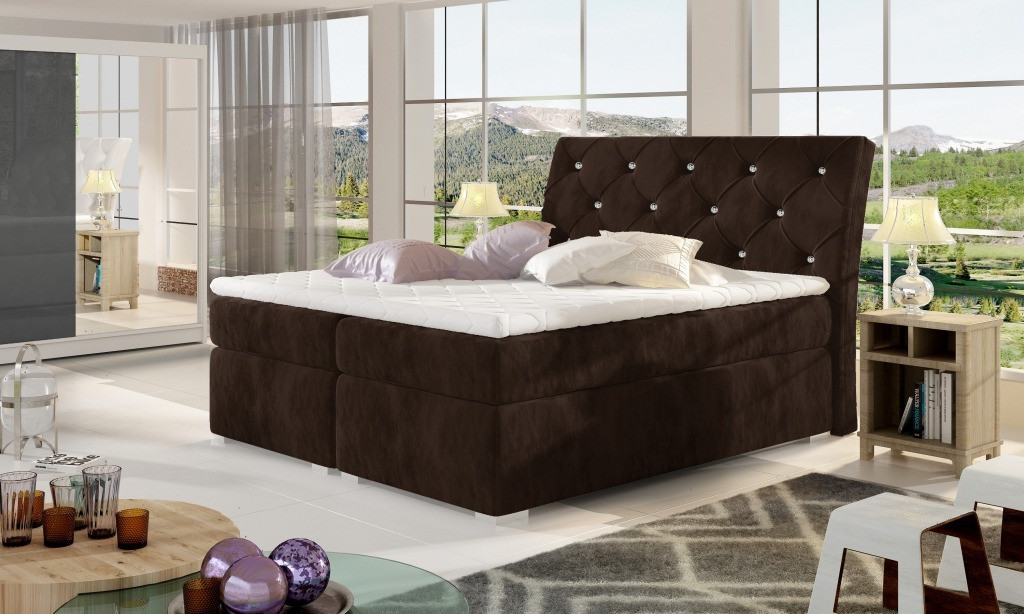 Poze Pat tapitat boxspring Balvin – 180/200 cm