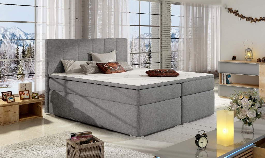 Poze Pat tapitat boxspring Bolero – 160/200 cm