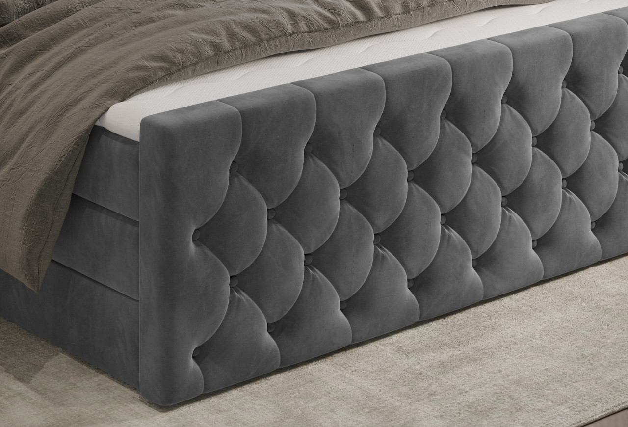Poze Pat tapitat boxspring Charles 140x200 cm