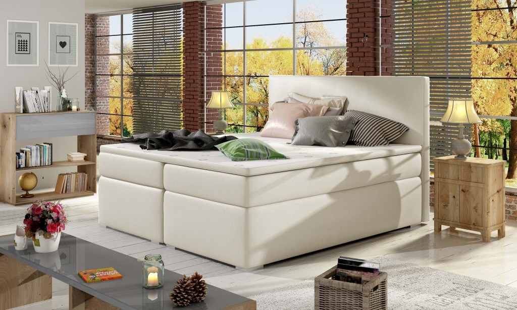 Poze Pat tapitat boxspring Divalo – 160/200 cm