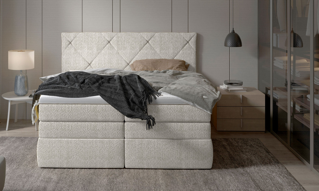 Poze Pat tapitat boxspring Lungo 140x200 cm