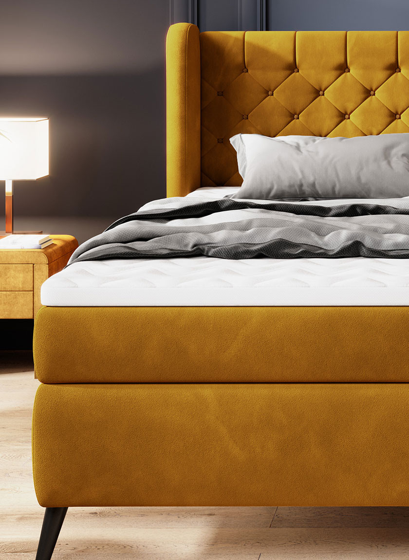 Poze Pat tapitat boxspring Madison 180x200 cm