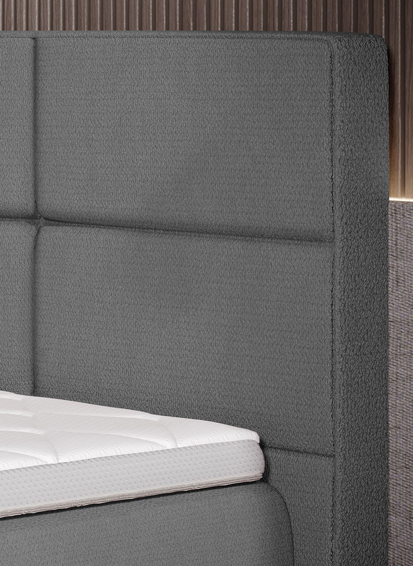 Poze Pat tapitat boxspring Rita 140x200 cm