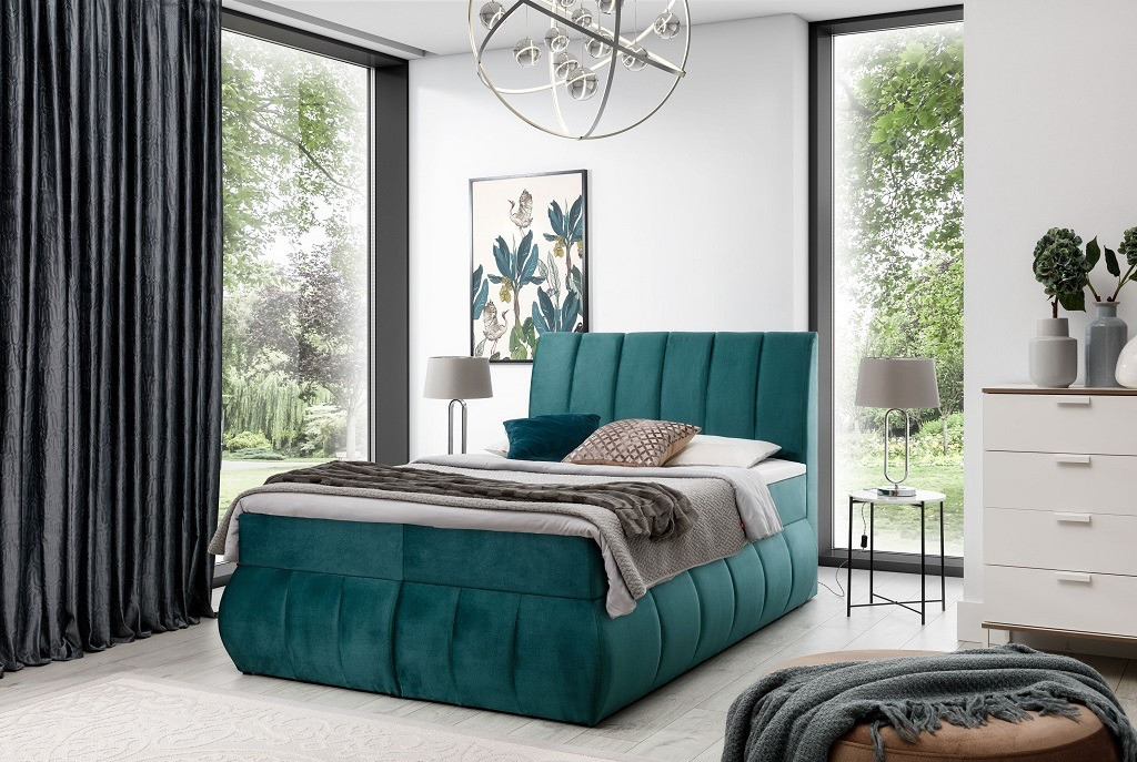 Poze Pat tapitat boxspring Vincenzo – 160/200 cm