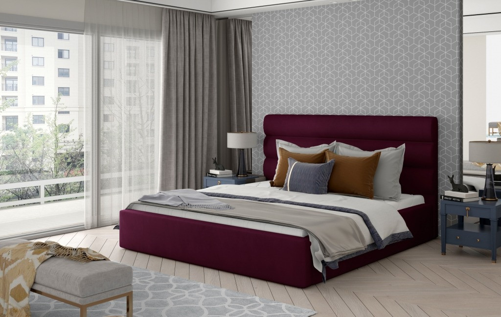 Poze Pat tapitat Caramel – 140/200, L223 x l140 x h93 cm