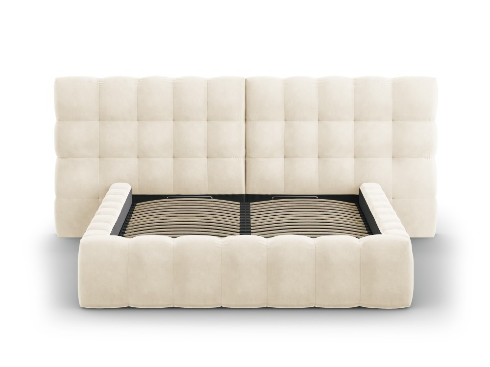 Poze Pat tapitat catifea Bali T – 140×200 cm