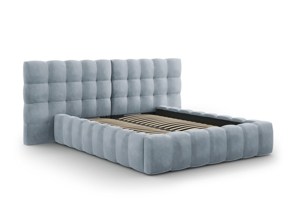 Poze Pat tapitat catifea Bali T – 140×200 cm