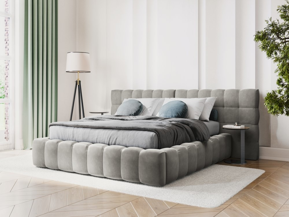 Poze Pat tapitat catifea Bali T – 180×200 cm