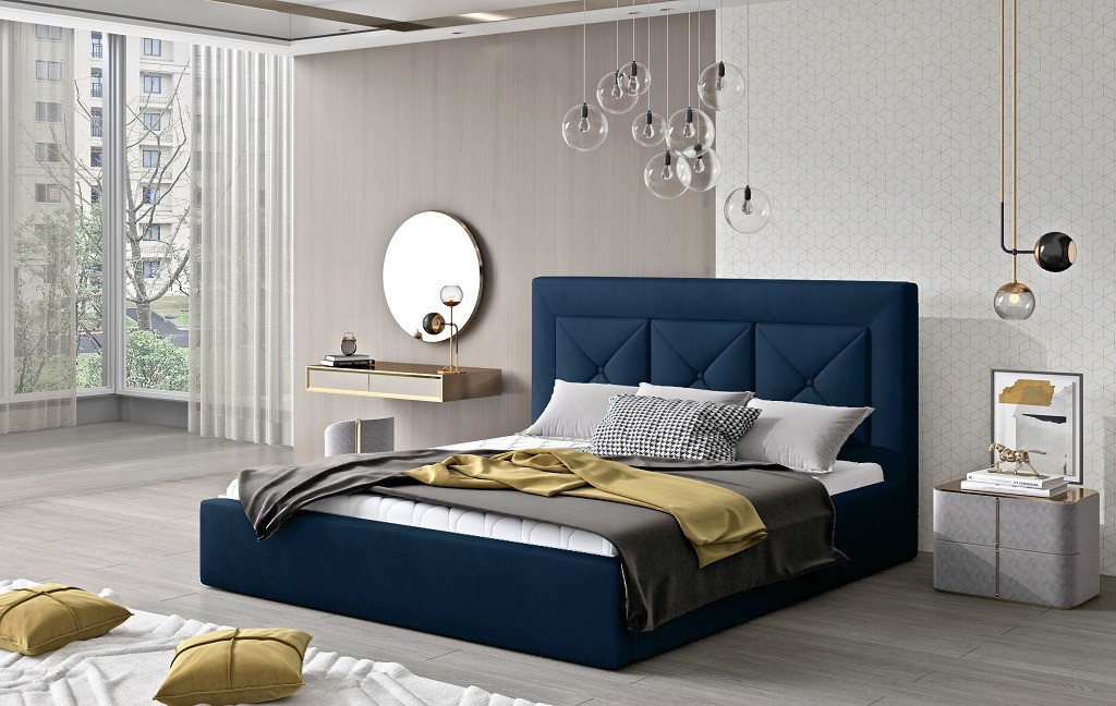 Poze Pat tapitat Cloe – 140/200, L223 x l140 x h93 cm