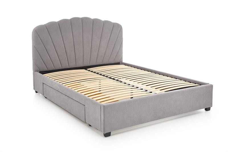 Poze Pat tapitat Gabriella Gri – 160×200 cm