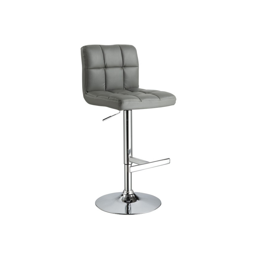 Poze Scaun bar piele ecologica C-105 gri - H 92 cm