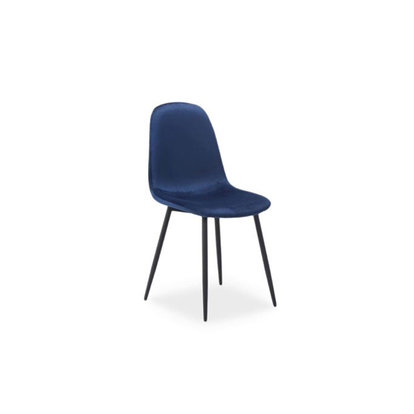 Poze Scaun catifea Fox albastru- H 86 cm