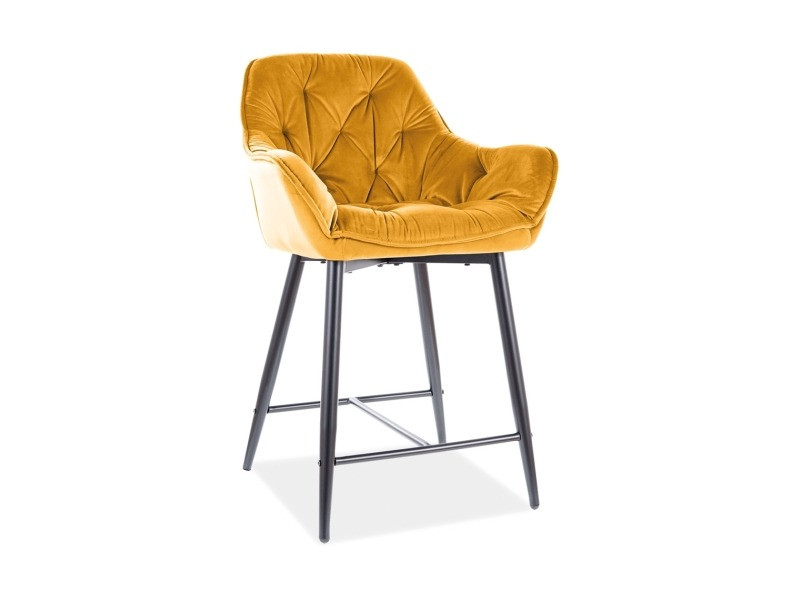 Poze Scaun de bar Cherry velvet H-2 curry Blu68