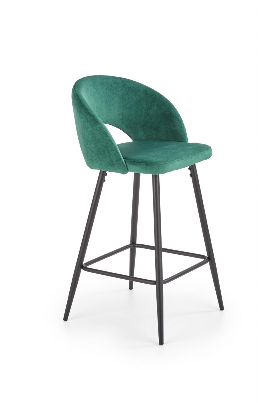 Poze Scaun de bar H-96 velvet verde