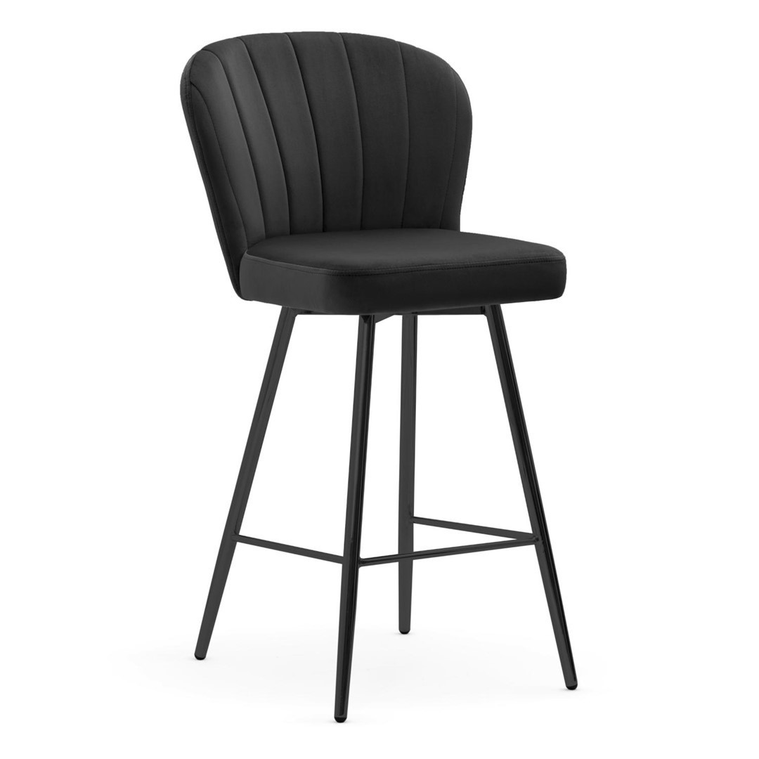 Poze Scaun de bar Shelly negru picioare negru - H97 cm