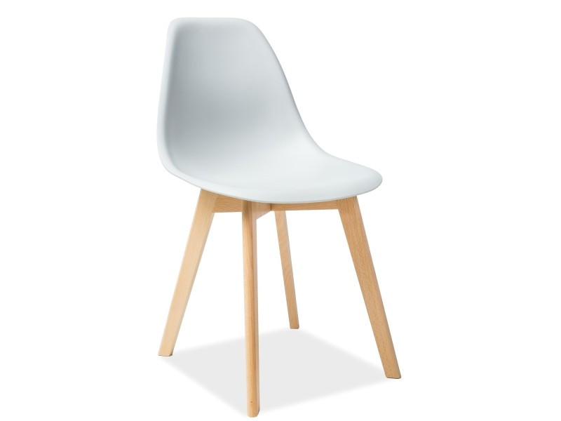 Scaun din plastic si lemn moris gri – h 85 cm