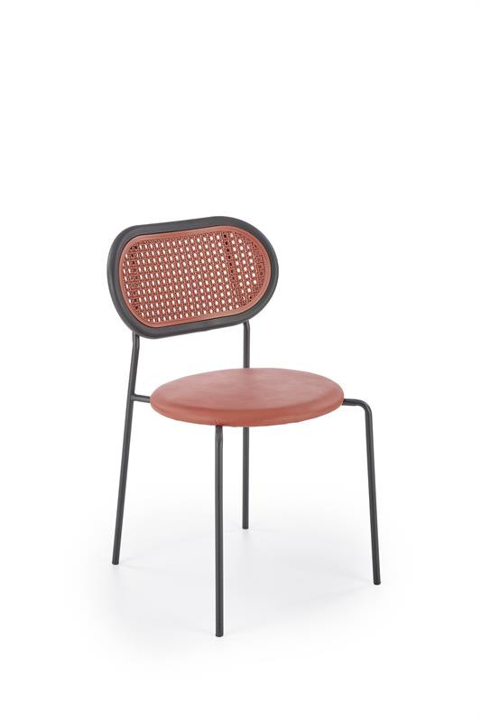 Scaun din rattan si piele ecologica k524 bordo