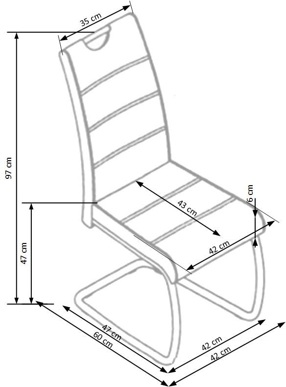 Poze Scaun K211 piele ecologica bej
