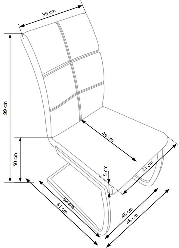 Poze Scaun K228 piele ecologica gri