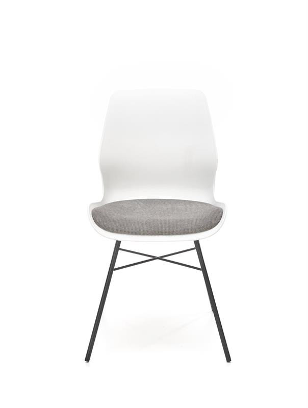 Poze Scaun K488 Alb / Gri - H86 cm