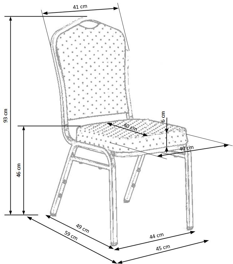 Poze Scaun K66 material visiniu