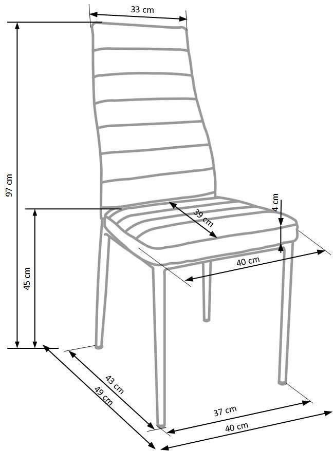 Poze Scaun K70C piele ecologica gri
