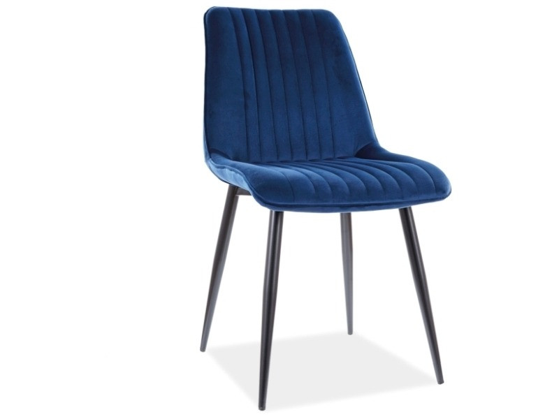Poze Scaun Kim Velvet Albastru – l47 x A42 x H88 cm