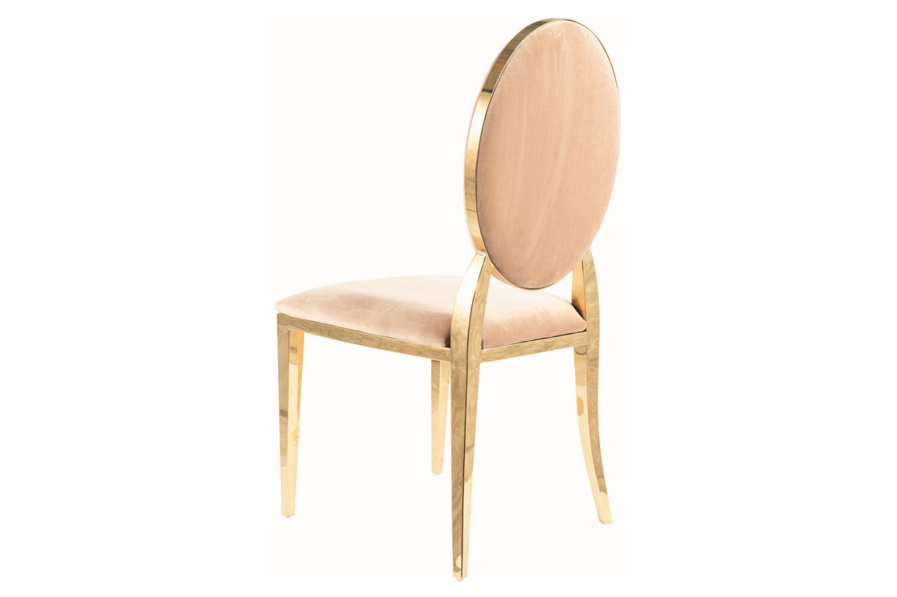 Poze Scaun King velvet bej/auriu Blu28