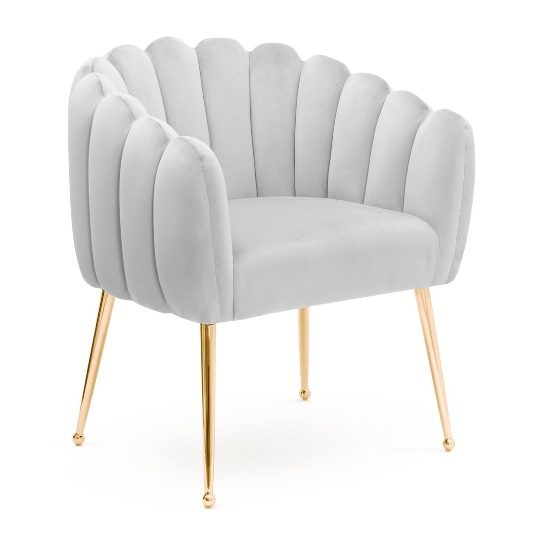 Poze Scaun Lili gri deschis/gold – H81 cm