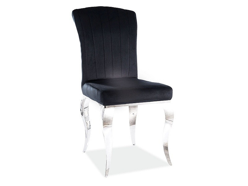 Poze Scaun Prince velvet negru - H100 cm