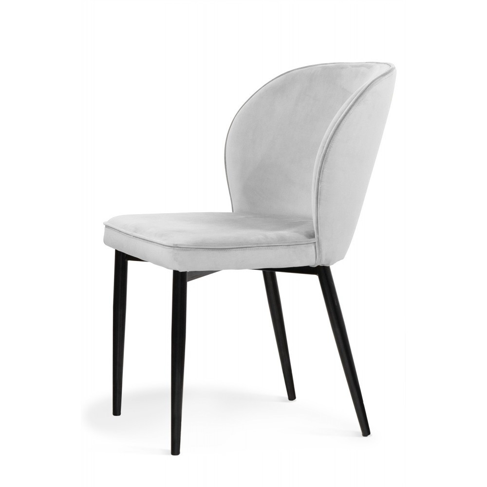 Poze Scaun tapitat Aine gri/negru h87 cm