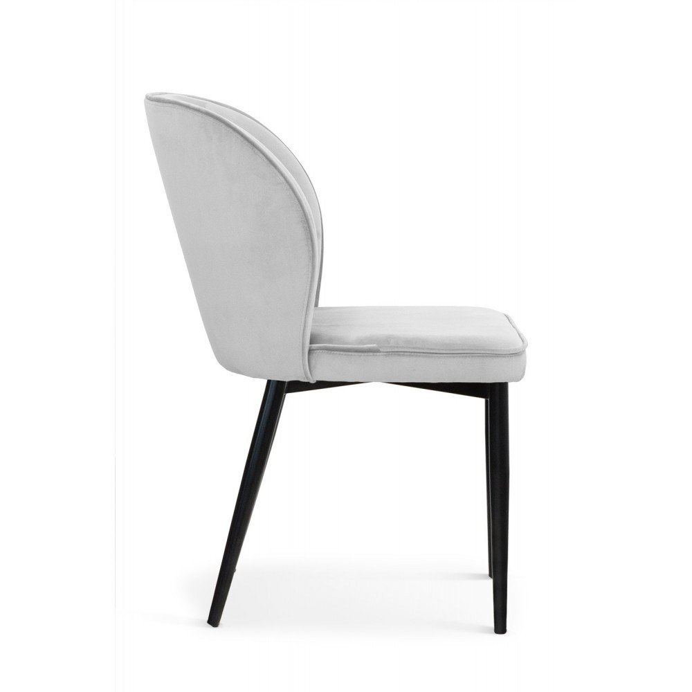 Poze Scaun tapitat Aine gri/negru h87 cm