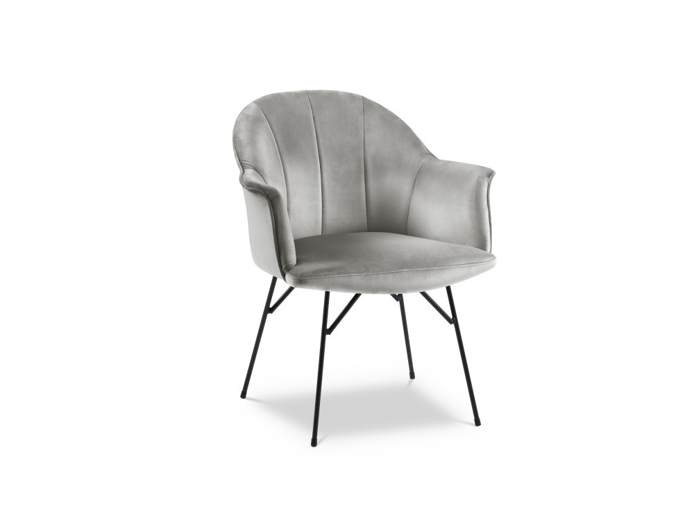 Poze Scaun tapitat cu catifea Albi - H82 cm