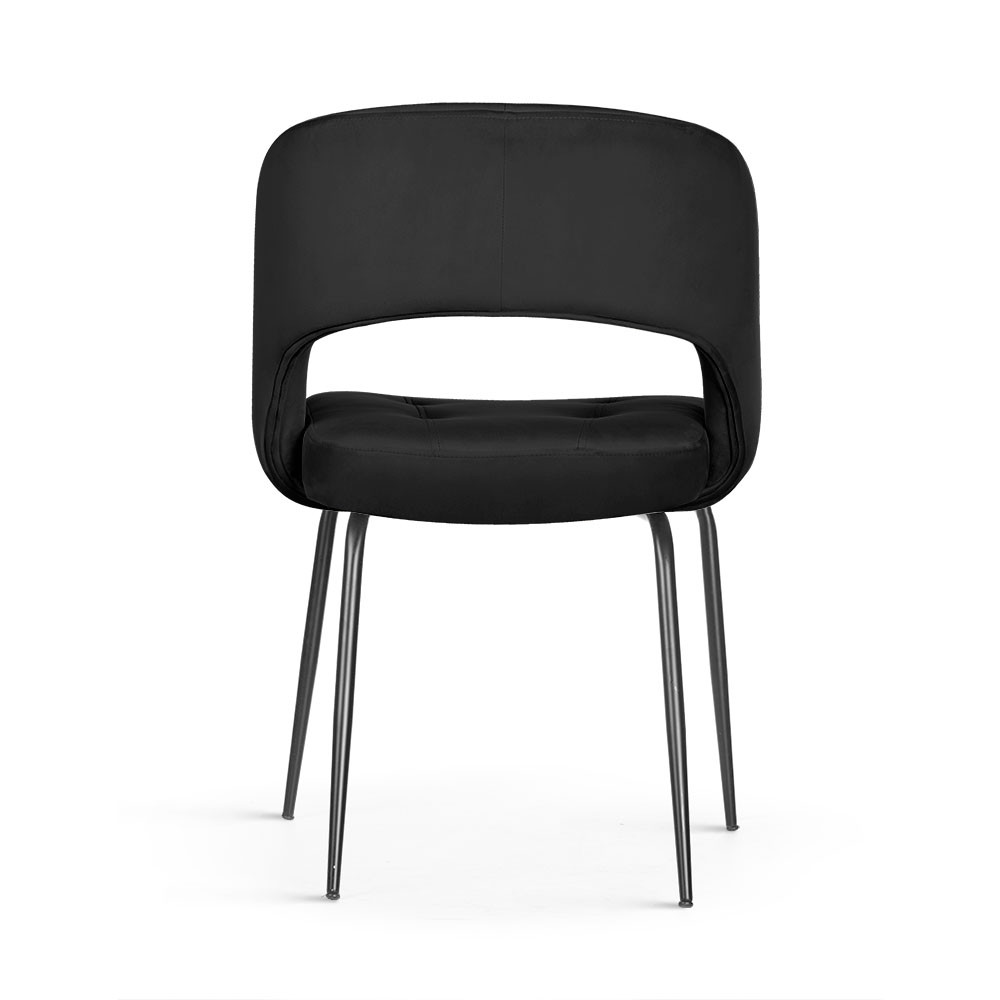 Poze Scaun tapitat Lizbona negru/negru – H79 cm