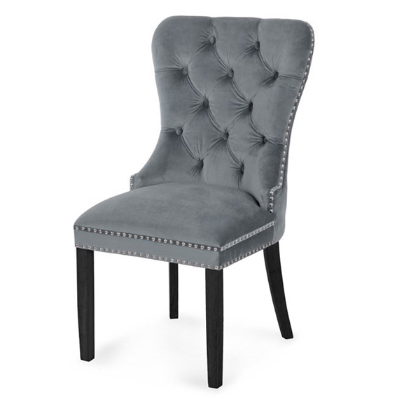 Poze Scaun tapitat Madame negru-gri - H 101 cm