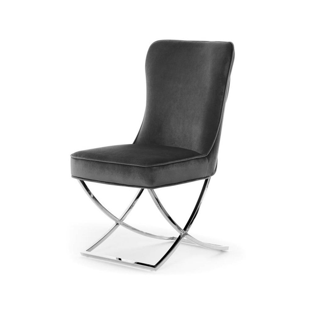 Poze Scaun tapitat Scarlet gri închis/silver h97 cm