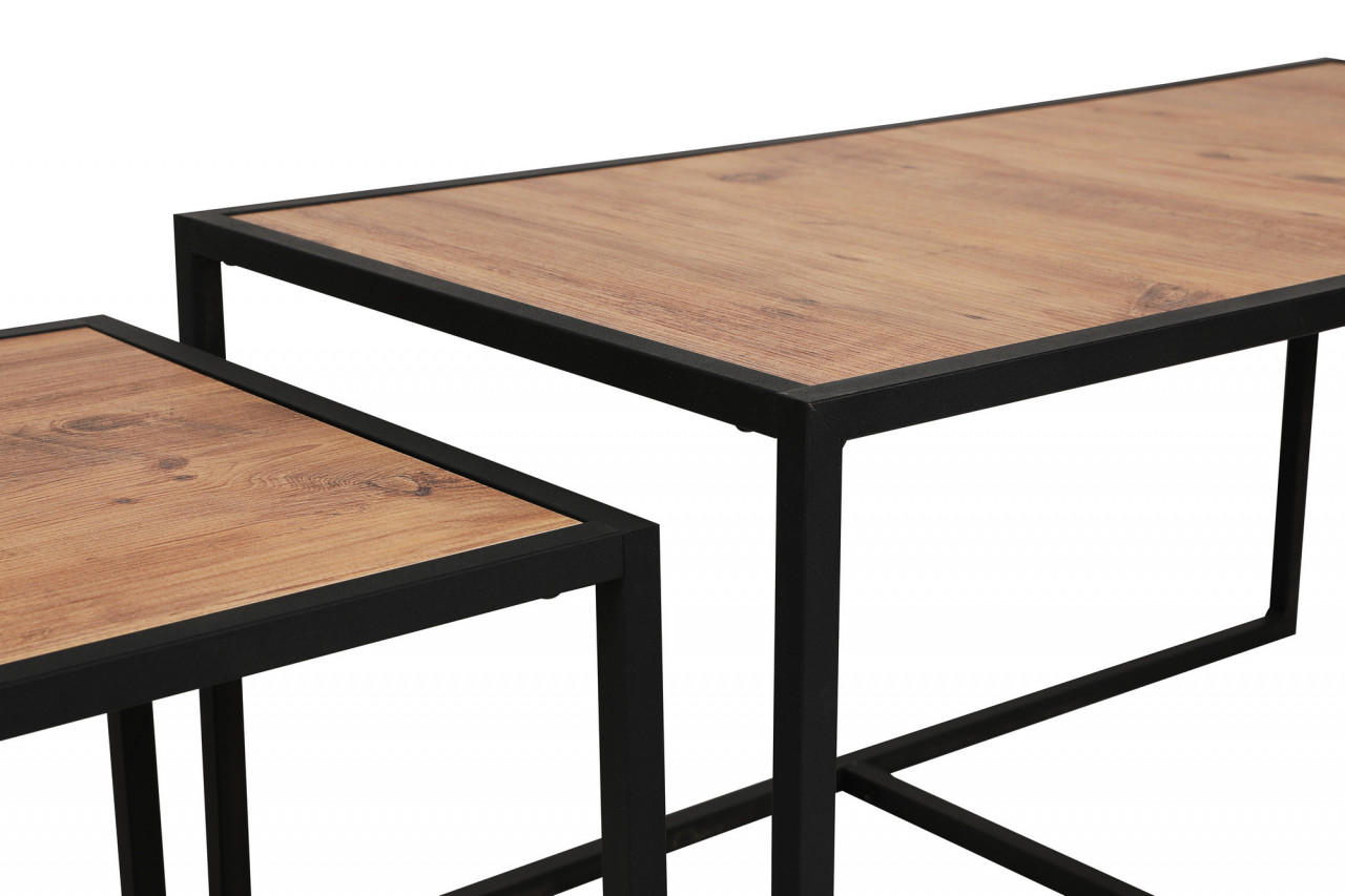 Poze Set 2 masute de cafea Atlantis nuc/negru