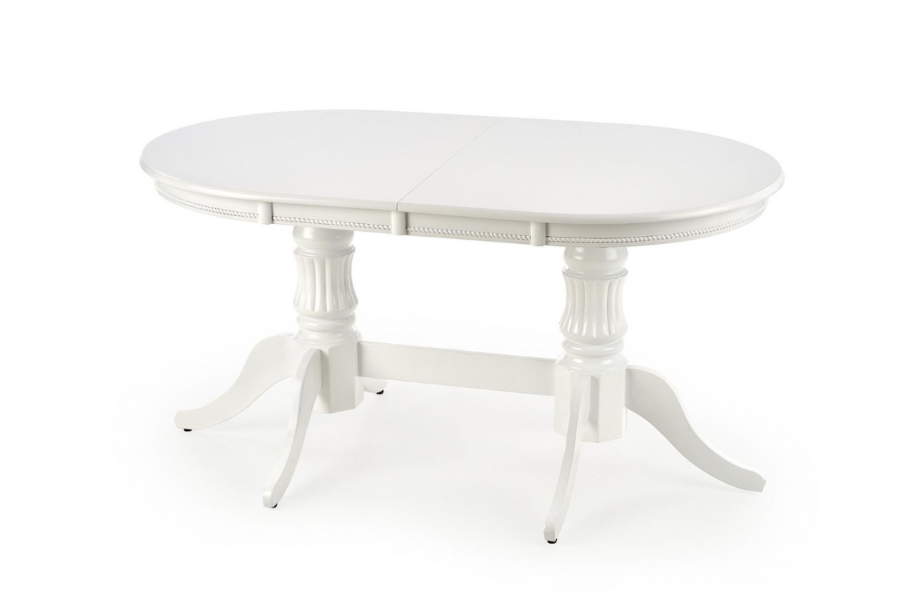Poze Set masa extensibila Joseph L150-190 cm + 4 scaune Barock gri/alb