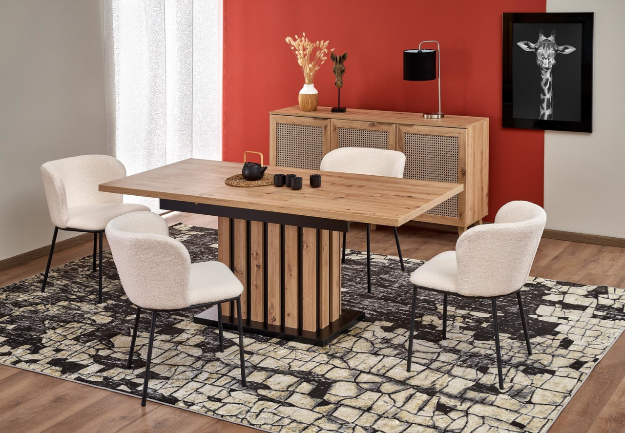 Poze Set masa extensibila Lamello L130-180 cm + 4 scaune K518 crem
